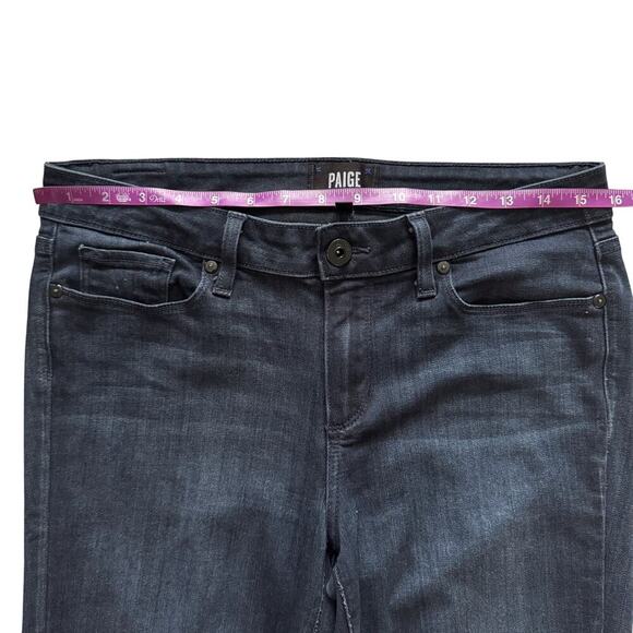 Paige Jeans Women's Sz 31 Blue Verdugo Ankle Skinny Stretch Mid Rise Preppy - Picture 7 of 12